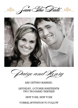 Save the Date Card with photo - Traditions