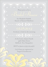 Wedding Shower Invitation - floral damask