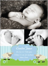 Birth Announcement with photo - in like a lamb
