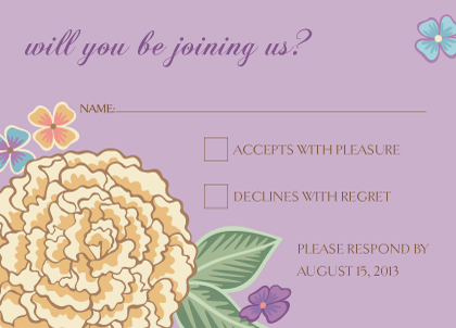 Response Card - Blooming Gold