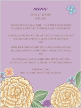 Menu - blooming gold