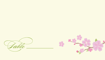 Place Card - Cherry Blossom