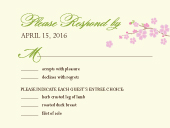 Response Card with menu options