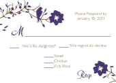 Response Card with menu options