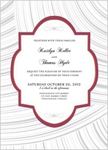 Wedding Invitation - elegant swoops Wedding Invitation - elegant swoops