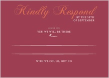 Response Card - elegant swoops Response Card - elegant swoops