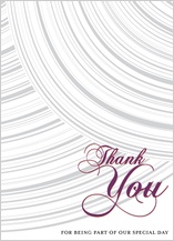 Wedding Thank You Card - elegant swoops