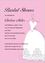 Wedding Shower Invitation - bridal shower dress