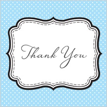 Wedding Thank You Card - polka