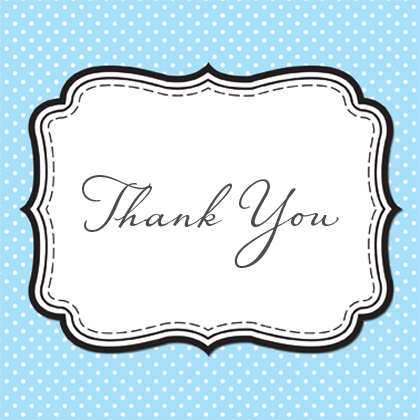 Wedding Thank You Card - Polka