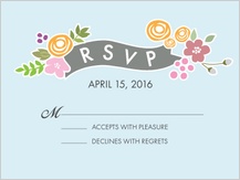 Response Card - enchanted flowers banner Response Card - enchanted flowers banner