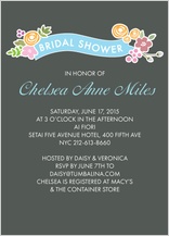 Wedding Shower Invitation - enchanted flowers banner