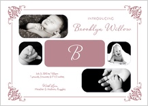 Birth Announcement with photo - precious