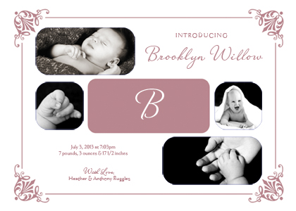 Birth Announcement with photo - Precious