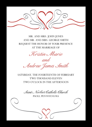 Wedding Invitation - Formal Heart