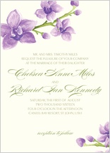 Wedding Invitation - elegant orchids