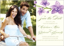 Save the Date Card with photo - elegant orchids Save the Date Card with photo - elegant orchids
