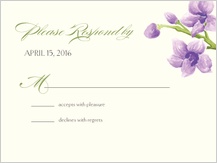 Response Card - elegant orchids