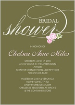 Wedding Shower Invitation - bridal shower rosettes