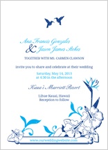 Wedding Invitation - tropical garden