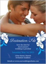 Save the Date Card with photo - tropical garden Save the Date Card with photo - tropical garden