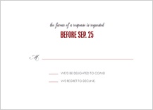 Response Card - the grand affair