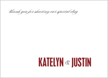 Wedding Thank You Card - the grand affair