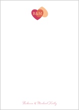Wedding Thank You Card - two of hearts