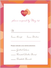 Response Card with menu options - two of hearts Response Card with menu options - two of hearts