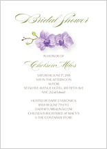 Wedding Shower Invitation - watercolor orchids