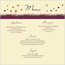 Menu - fall leaf