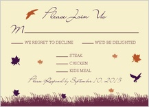 Response Card with menu options - fall leaf Response Card with menu options - fall leaf