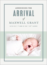 Birth Announcement with photo - neutrals & newborns