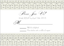 Response Card - wedding cake (words) Response Card - wedding cake (words)