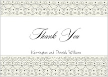 Wedding Thank You Card - wedding cake (words)