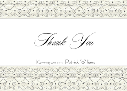 Wedding Thank You Card - Wedding Cake (Words)