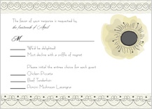 Response Card with menu options - wedding cake (words) Response Card with menu options - wedding cake (words)