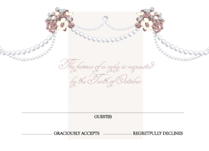 Response Card - Wedding Pearls