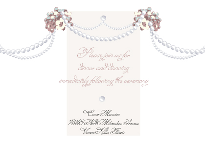 Reception Card - Wedding Pearls