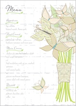 Menu - butterfly wedding bouquet