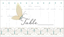 Place Card - butterfly wedding bouquet