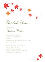 Wedding Shower Invitation - fall leaves