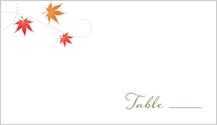 Place Card - fall leaves Place Card - fall leaves