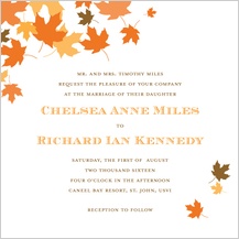 Wedding Invitation - maple leaves