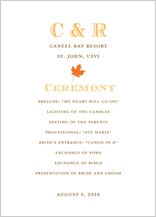 Program - maple leaves Program - maple leaves
