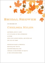 Wedding Shower Invitation - maple leaves