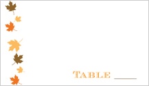 Place Card - maple leaves
