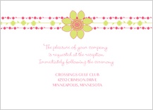 Reception Card - floral garland