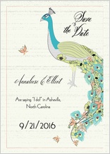 Save the Date Card - peacock butterfly flower garden Save the Date Card - peacock butterfly flower garden