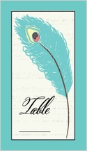 Place Card - peacock butterfly flower garden